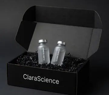 ClaraScience box with two vials